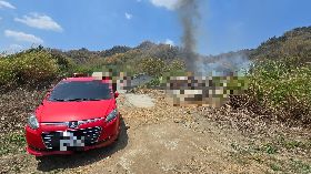 高雄美濃區雜草火警　火勢延燒附近山坡