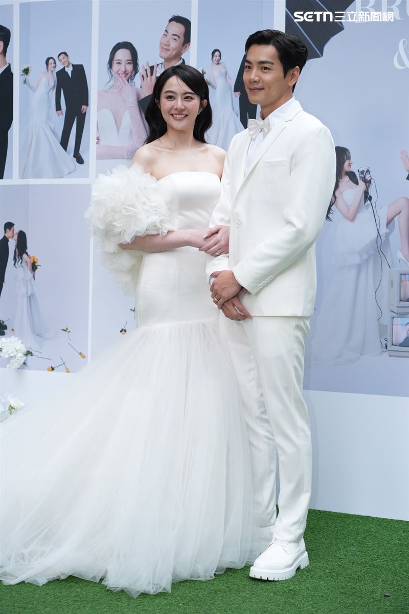 禾浩辰、吳品潔今(29)日甜辦浪漫婚禮。(圖/記者鄭孟晃攝影)