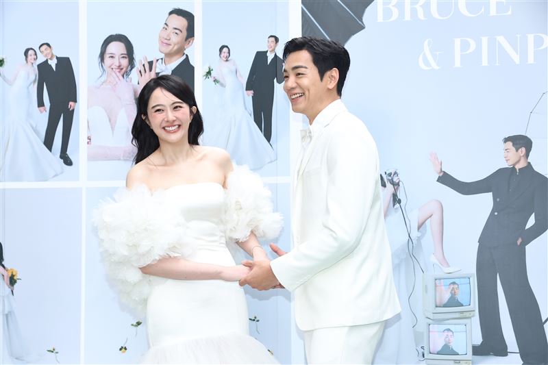 禾浩辰與吳品潔舉辦浪漫婚禮。(圖/記者鄭孟晃攝影)