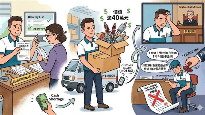 獨吞40萬!送貨員擺爛不還錢下場曝