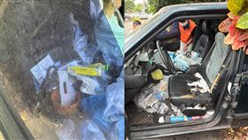 屏東市一名72歲陳姓老翁，近10多天以廢棄車為家，車內環境惡劣、惡臭。（圖／翻攝自「方華雄 與您攜手同行為社會做好事」臉書）