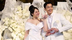 禾浩辰、吳品潔婚禮溫馨動人，小倆口與親朋好友分享喜悅。（圖／快樂成長娛樂提供）