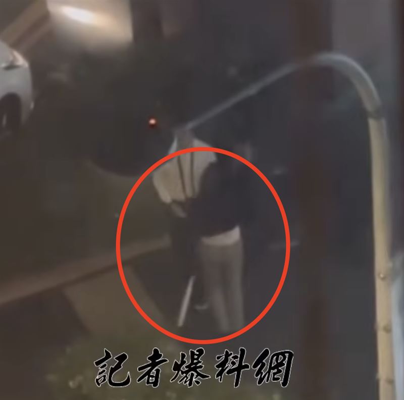 中壢女子疑似與男子有感情和金錢糾紛,持球棒理論。(圖/翻攝自《記者爆料網》)