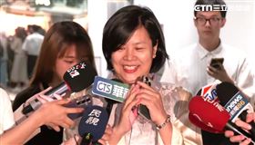 李貞秀走出黨部。（圖／翻攝畫面）