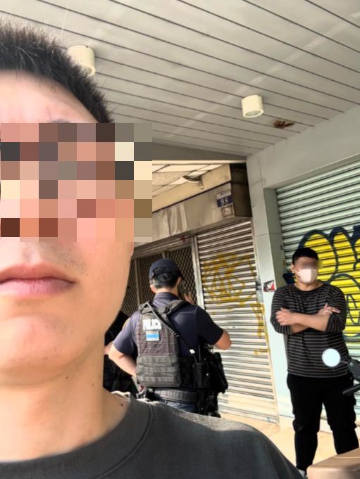 熱心店家發現緊張哥又在北區出沒，擔心有人受騙趕緊通報警方。（圖／翻攝自Threads @c3carry）