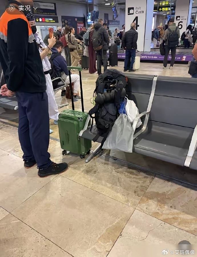 張柏芝機場被捕獲。（圖／翻攝自微博）