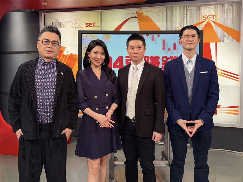 台積電股價陷入季線保衛戰，由於領先指標ADR已率先回測半年線，分析師陳威良（右2）示警內資若撐不住，後續恐面臨龐大的補跌壓力。低軌衛星成為第二季資金避風港，專家點名信錦、華通等黑馬股，建議投資人趁回測支撐時布局，搶搭太空產業獲利列車。（圖／94要賺錢提供）