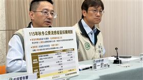 羅一鈞說明今（115）年公費三價流感疫苗總採購量。（圖／記者簡浩正攝影）