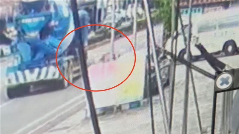 外送員遭水泥車「輾成兩截」最後身影曝光