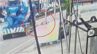 外送員遭水泥車「輾成兩截」最後身影曝光