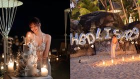 Lisa在海邊慶祝29歲生日。（圖／翻攝自IG）