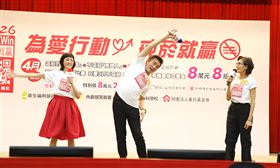 李鑼、唐玲出席「2026戒菸就贏比賽」擔任志工。（圖/董氏基金會提供）