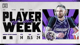 新竹御嵿攻城獅洋將德魯（Drew Pember）獲選為TPBL第22週單週最有價值球員（MVP）。（圖／XXX提供） 