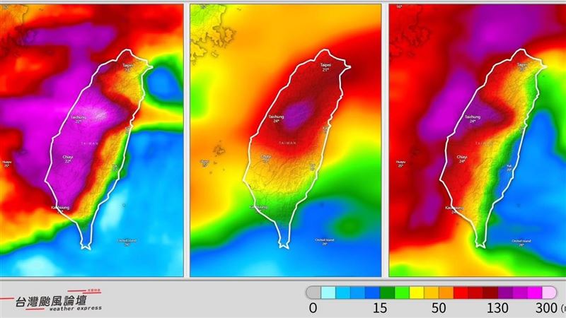 入春最強!半個台灣紫紅一片這時雨勢最大