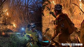 清明,林保署,雜草,火勢,空中勤務總隊,消防局,火警,墳墓,內門,高雄（圖／翻攝畫面）