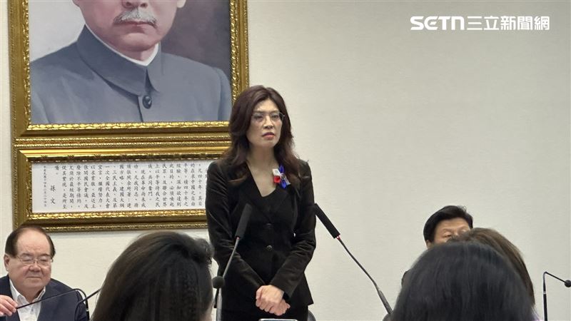 鄭麗文中常會發言。（圖／記者詹宜庭攝影）