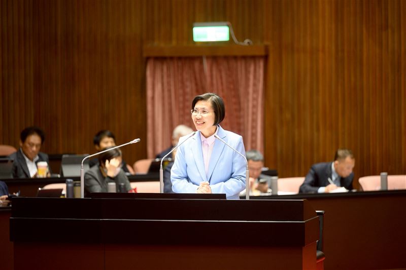 徐欣瑩昨日總質詢時提到，AI不應只是政府的技術展示或計畫名詞，AI必須透過具體施政轉換成核心治理能力。（圖／徐欣瑩辦公室提供）
