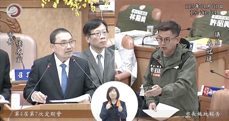 卓冠廷質詢營養午餐議題。（圖／翻攝畫面）