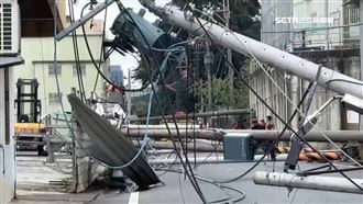 貨車吊臂扯電線拉倒9電桿　釀460戶大停電
