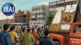 警方將死者的遺物放在車上掃街，希望民眾指認其身分。 （示意畫面，AI繪圖Freepik生成，本刊美術組後製）