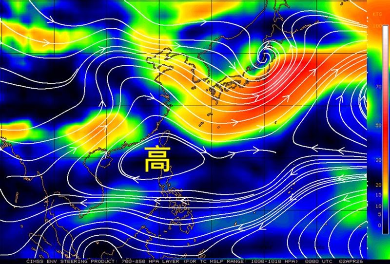 鄭明典指出，高壓又完整出現在台灣上空！（圖／翻攝自鄭明典臉書）