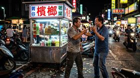 燈管,眼球,爭執,傷害,朋友,檳榔攤,高雄,梓官（示意圖／AI生成）