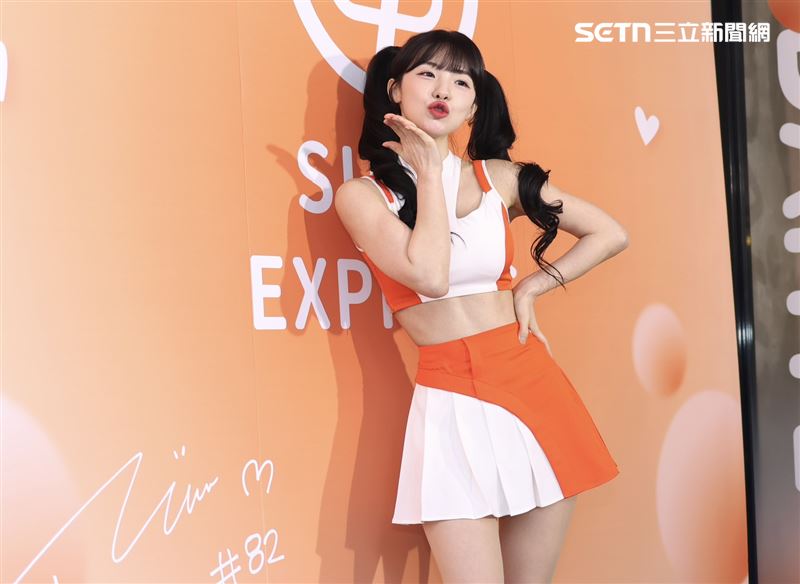 韓籍啦啦隊女神李多慧出席爭鮮活動。（圖／記者鄭孟晃攝影）