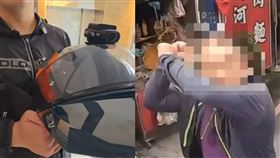 安全帽裝紀錄器竟成「挨揍理由」！基隆外送員被誤認檢舉達人，遭阿北持棍狂毆。（圖／翻攝畫面）