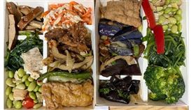 一名網友傻眼到素食自助餐2盒秤重竟要646元。（翻攝自Threads）