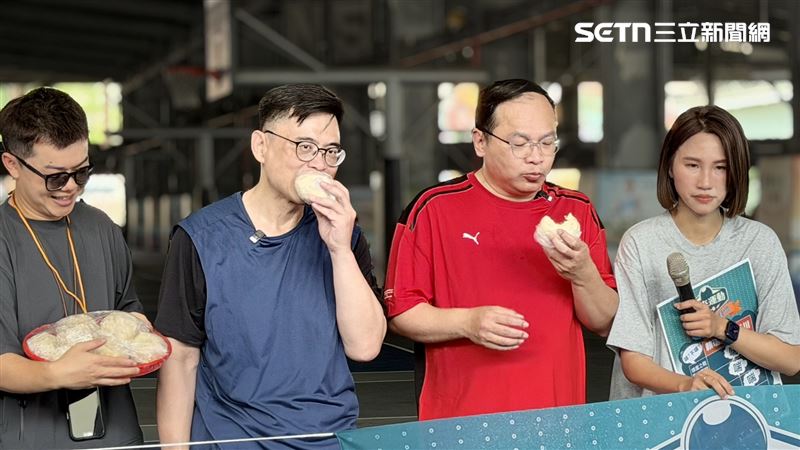 這場運動會結束在肉包吃播。（圖／記者簡榮良攝影）