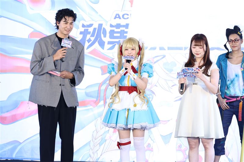 風田今擔任「2026 A.C.F 秋葉原動漫祭」主持人之一。（圖／記者鄭孟晃攝影）