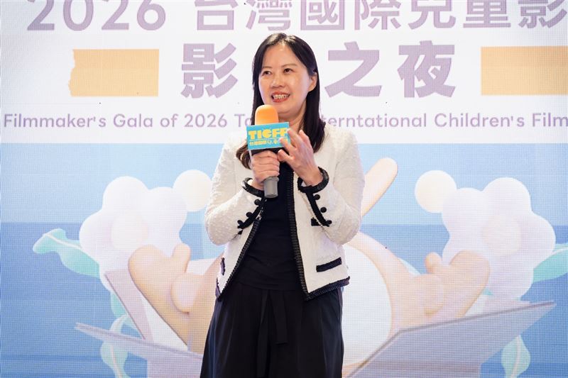公視總經理徐秋華在本屆兒童影展閉幕致詞中，對各界的熱情參表達誠摯感謝。（圖／公視提供）