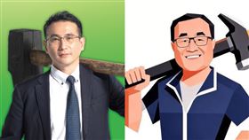 李四川大頭貼疑抄前綠委鄭運鵬舊照構圖。（組合圖／李四川臉書、鄭運鵬臉書）