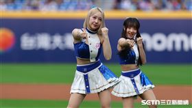 中職37年例行賽，Fubon Angels韓籍成員朴星垠跳開場舞。（圖／記者劉彥池攝影）
