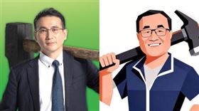 李四川在3月17日換上大頭照（右），但被網友質疑是抄襲鄭運鵬2022年的競選照（左）（組合圖）
