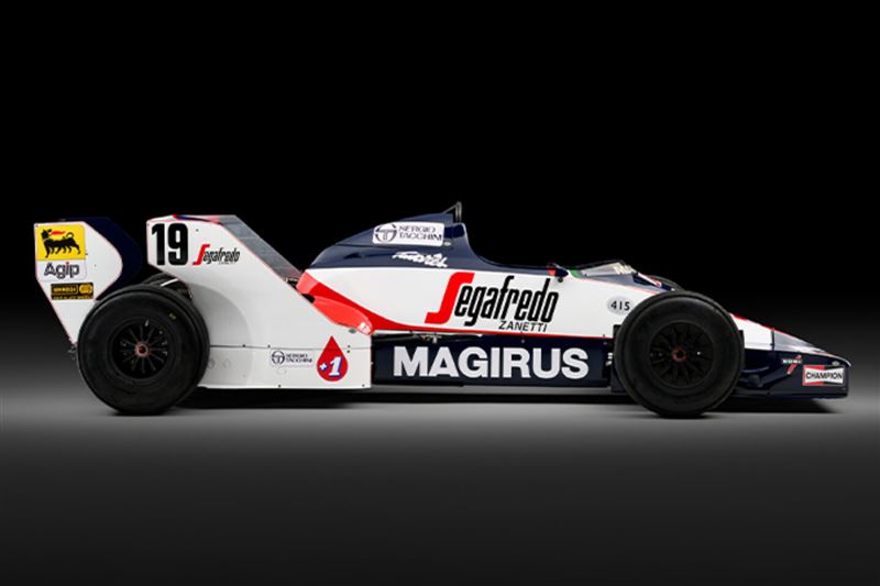 洗拿駕駛過的Toleman TG183B賽車,預估成交價高達400萬美金(約新台幣1.3億元)。(圖/翻攝RM Sotheby's網站)