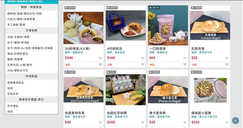 矯正署竟有神級甜點商城，讓網友又驚又喜。（圖／翻攝自矯正機關自營商城官網）