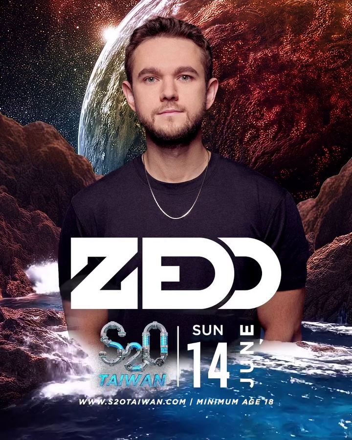 深受全球億萬流量歌手喜愛的DJ巨星 Zedd即將登入S2O Taiwan。（圖／翻攝自S2O Taiwan）