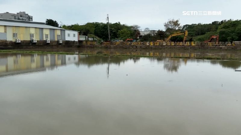 一旁的稻田如同游泳池