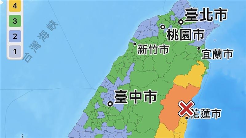 新/花蓮凌晨規模 5.1 地震 雙北很有感