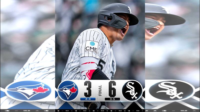 芝加哥白襪隊日籍強打村上宗隆6局轟出逆轉比分的2分全壘打。（圖／翻攝自X平台 @MLB）