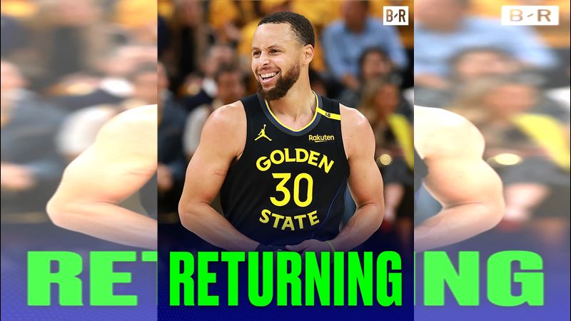 金州勇士隊球星柯瑞(Stephen Curry)即將傷癒歸隊。(圖/翻攝自X平台 @BleacherReport)