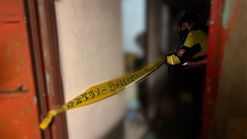 警方封鎖現場。（圖／翻攝畫面）