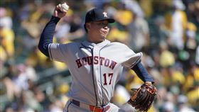 太空人隊台灣投手鄧愷威。（圖／路透社／達志影像）