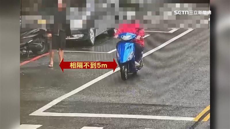 吳姓男子持56公分長刀不停揮舞，路過騎士相隔不到5公尺險些被揮到