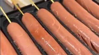 一對情侶宣傳在知名夜市賣「澱粉腸」。(圖／Threads@_honest_chicken)