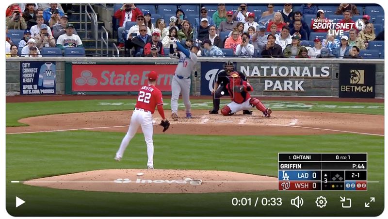 大谷翔平本季第2轟出爐。(圖/翻攝自MLB X)