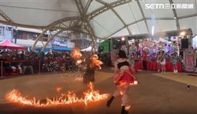 桃園,火舞,火燒意外(圖/翻攝爆料公社)