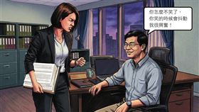 張應當眼睛盯著女下屬胸部，說出猥褻語言，令女下屬羞怒難忍。