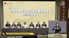 行政院今（6）日召開「因應中東衝突民生安定專案會議例行記者會」。（圖／翻攝畫面）